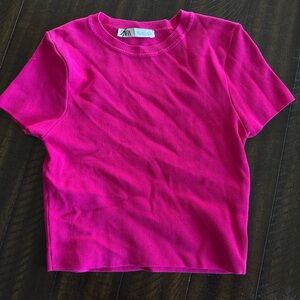 Zara Kids Fuchsia Short Sleeve Tee